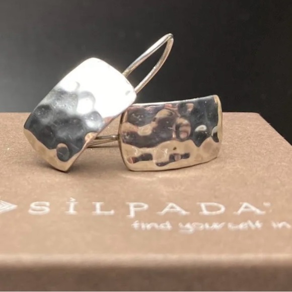 Silpada Sterling Silver Hammered Earrings W0991 - Picture 5 of 11